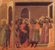 Duccio, The third verloochening of Christ